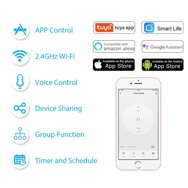 LoraTap Tuya Smart WiFi Curtain Switch Relay Module for Roller Shutter Window Blinds Google Home Alexa Voice Control New Version - Image 3