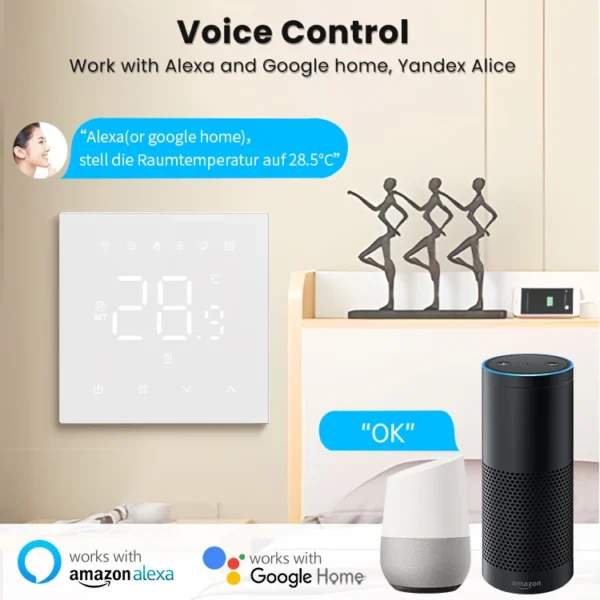AVATTO Tuya WiFi Heating Thermostat 220v,Smart Electric Water Floor Heating Temperature Controller for Google Home Alexa Alice - Image 3