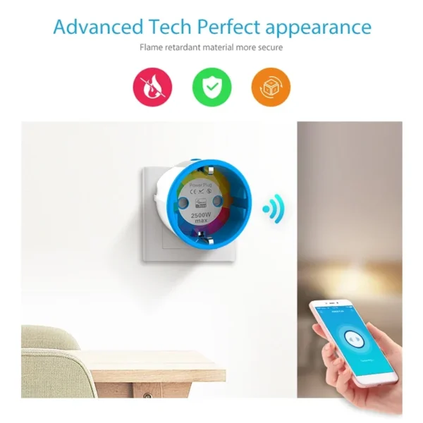 NEO Coolcam ZWAVE PLUS EU Smart Power Plug Socket Home Automation Alarm System Z Wave 868.4MHz Video Frequency - Image 5
