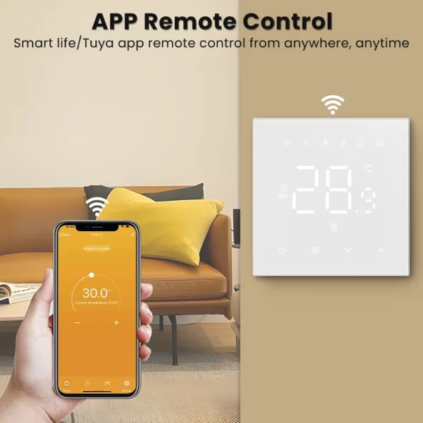 AVATTO Tuya WiFi Heating Thermostat 220v,Smart Electric Water Floor Heating Temperature Controller for Google Home Alexa Alice - Image 2