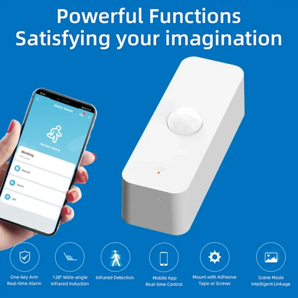 Tuya WiFi Zigbee PIR Motion Sensor Smart Home Human Body Infrared Detector Security Smart Life Works With Alexa Google Home - Image 3