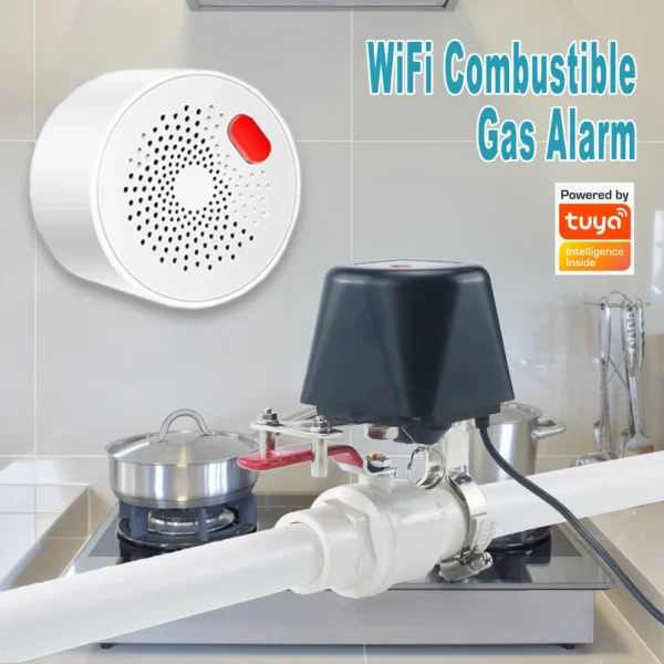 Tuya Wifi Smart Valve Controller Bluetooth Timer For Water Gas Compatible With Alexa Google Assistant SmartLife - Image 3