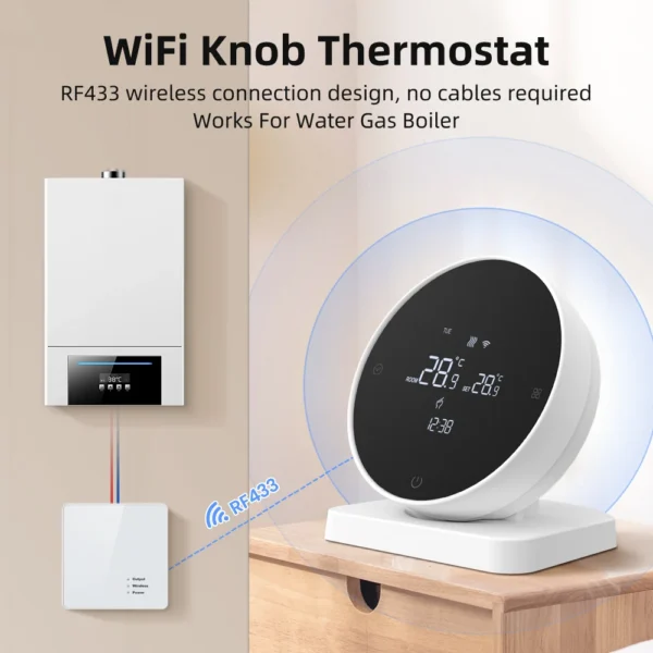 AVATTO Tuya WiFi Smart Thermostat，RF Wireless Receiver Temperature Controller ，For Water Gas Boiler Support Alexa Google Home - Image 2
