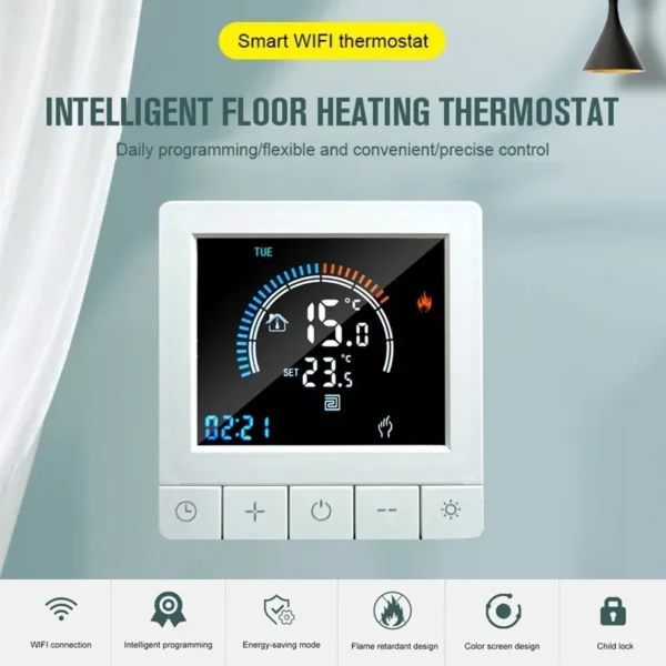 ZEXEF Tuya WiFi Smart Thermostat Electric Floor Heating Water/Gas Boiler Controller Works With Alexa Google Home Alice - Image 3